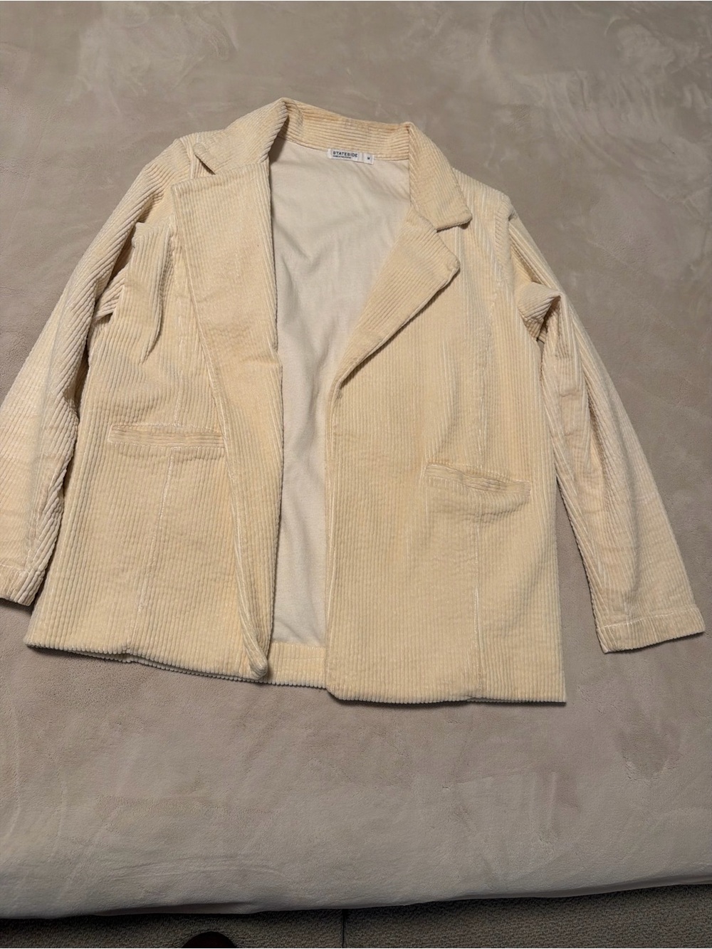 Stateside Cream Corduroy Blazer Jacket